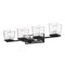 Z-Lite Bleeker Street 4 Light Vanity, Matte Black & Clear 475-4V-MB-CH - alternate 2